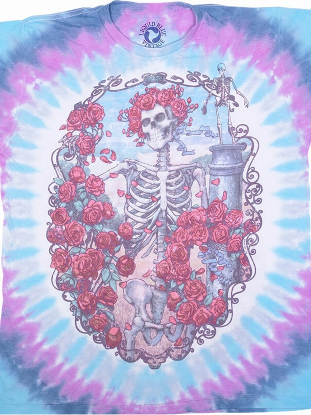 Liquid Blue Tie-Dye Grateful Dead Tee - 30th Anniversary